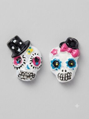 4/$20🌷💀 Day of the Dead Sugar Skull Stud Fun Earrings